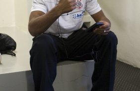 CORINTHIANS/SP X INTERNACIONAL/RS - nos vestirios antes da partida realizada esta tarde no estdio do Pacaembu, zona oeste da cidade, na primeira partida pelo Campeonato Brasileiro de 2009