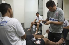 Durante o treino do Corinthians realizado esta tarde no Parque Ecolgico do Tiete. O prximo jogo ser contra o Fluminense no Pacaembu, amanh, quarta-feira, 13/05 a noite, jogo da ida das quartas de final da Copa do Brasil 2009