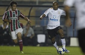 CORINTHIANS/SP X FLUMINENSE/RJ - em um lance da partida realizada esta noite no estádio do Pacaembu, zona oeste da cidade, na primeira partida válida pelas quartas de final da Copa do Brasil 2009