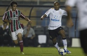 CORINTHIANS/SP X FLUMINENSE/RJ - em um lance da partida realizada esta noite no estdio do Pacaembu, zona oeste da cidade, na primeira partida vlida pelas quartas de final da Copa do Brasil 2009