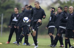 Durante o treino do Corinthians realizado esta tarde no Parque Ecológico do Tiete. O próximo jogo será contra o Botafogo no Maracanã, domingo, 17/05 a noite, pelo Campeonato Brasileiro de 2009