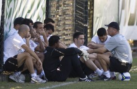 Durante o treino do Corinthians realizado na esta tarde em General Severiano, sede do Botafogo, no Rio de Janeiro. O prximo jogo ser contra o Fluminense no Maracan, quarta-feira, 20/05 a noite, no jogo de volta das quartas de final da Copa do Brasil 2009