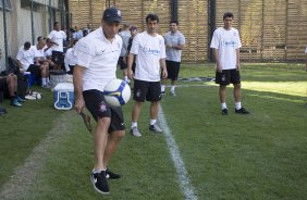 Durante o treino do Corinthians realizado na esta tarde em General Severiano, sede do Botafogo, no Rio de Janeiro. O prximo jogo ser contra o Fluminense no Maracan, quarta-feira, 20/05 a noite, no jogo de volta das quartas de final da Copa do Brasil 2009