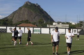 Durante o treino do Corinthians realizado na esta tarde em General Severiano, sede do Botafogo, no Rio de Janeiro. O prximo jogo ser contra o Fluminense no Maracan, quarta-feira, 20/05 a noite, no jogo de volta das quartas de final da Copa do Brasil 2009