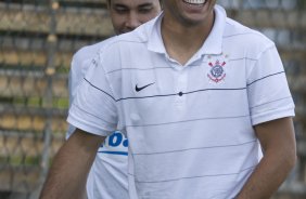 Durante o treino do Corinthians realizado na esta tarde em General Severiano, sede do Botafogo, no Rio de Janeiro. O prximo jogo ser contra o Fluminense no Maracan, quarta-feira, 20/05 a noite, no jogo de volta das quartas de final da Copa do Brasil 2009