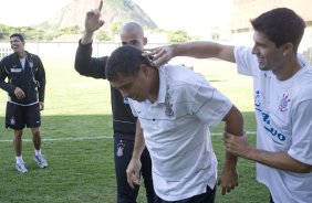 Durante o treino do Corinthians realizado na esta tarde em General Severiano, sede do Botafogo, no Rio de Janeiro. O prximo jogo ser contra o Fluminense no Maracan, quarta-feira, 20/05 a noite, no jogo de volta das quartas de final da Copa do Brasil 2009