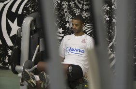 Durante o treino do Corinthians realizado na sala de musculacao esta tarde em General Severiano, sede do Botafogo, no Rio de Janeiro. O prximo jogo ser contra o Fluminense no Maracan, quarta-feira, 20/05 a noite, no jogo de volta das quartas de final da Copa do Brasil 2009