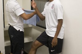 CORINTHIANS/SP X BARUERI/SP - nos vestiários antes da partida realizada esta noite no estádio do Pacaembu, válida pelo Campeonato Brasileiro de 2009