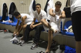 VASCO/RIO DE JANEIRO X CORINTHIANS/SAO PAULO - nos vestirios antes da partida realizada esta noite no estdio do Maracan, na primeira partida das semi finais da Copa do Brasil 2009