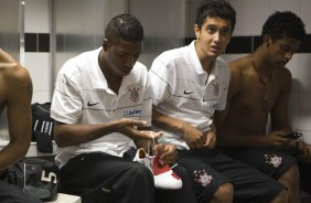 SANTOS/SP X CORINTHIANS/SP - nos vestiários antes da partida realizada esta tarde no estádio da Vila Belmiro, válida pelo Campeonato Brasileiro de 2009