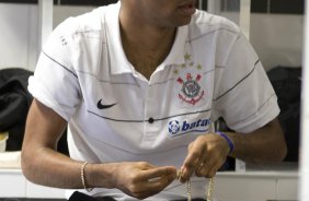 SANTOS/SP X CORINTHIANS/SP - nos vestirios antes da partida realizada esta tarde no estdio da Vila Belmiro, vlida pelo Campeonato Brasileiro de 2009