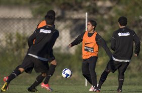 Durante o treino do Corinthians realizado na esta tarde no Parque Ecolgico do Tiete. O prximo jogo ser contra o Vasco da Gama, amanh, quarta-feira, 03/06, a noite, no Pacaembu, no segundo jogo das semifinais da Copa do Brasil 2009