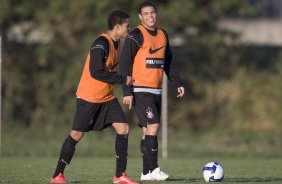 Durante o treino do Corinthians realizado na esta tarde no Parque Ecolgico do Tiete. O prximo jogo ser contra o Vasco da Gama, amanh, quarta-feira, 03/06, a noite, no Pacaembu, no segundo jogo das semifinais da Copa do Brasil 2009