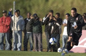 Durante o treino do Corinthians realizado na esta tarde no Parque Ecológico do Tiete. O próximo jogo será contra o Vasco da Gama, amanhã, quarta-feira, 03/06, a noite, no Pacaembu, no segundo jogo das semifinais da Copa do Brasil 2009