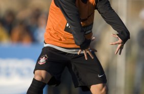 Durante o treino do Corinthians realizado na esta tarde no Parque Ecolgico do Tiete. O prximo jogo ser contra o Vasco da Gama, amanh, quarta-feira, 03/06, a noite, no Pacaembu, no segundo jogo das semifinais da Copa do Brasil 2009