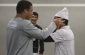 CORINTHIANS/SP X VASCO DA GAMA/RJ - nos vestiários antes da partida realizada esta noite no estádio do Pacaembu, válida pelo jogo de volta e decidindo a vaga na semifinal da Copa do Brasil 2009