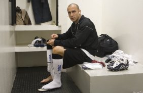CORINTHIANS/SP X VASCO DA GAMA/RJ - nos vestiários antes da partida realizada esta noite no estádio do Pacaembu, válida pelo jogo de volta e decidindo a vaga na semifinal da Copa do Brasil 2009