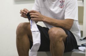 CORINTHIANS/SP X VASCO DA GAMA/RJ - nos vestiários antes da partida realizada esta noite no estádio do Pacaembu, válida pelo jogo de volta e decidindo a vaga na semifinal da Copa do Brasil 2009