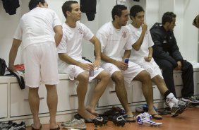 ATLETICO PARANAENSE/PR X CORINTHIANS/SP - nos vestirios antes da partida realizada esta tarde no estdio da Arena da Baixada, em Curitiba, vlida pelo primeiro turno do Campeonato Brasileiro de 2009