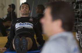 Durante o treino fsico do Corinthians realizado esta manh na Academia Swimex, em Curitiba. O prximo jogo ser contra Internacional/RS, dia 01/07, quarta-feira a noite, no Beira-Rio, na deciso da Copa do Brasil 2009