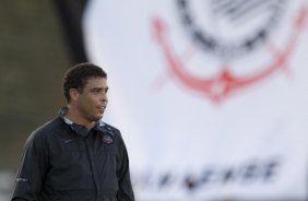 Durante o treino do Corinthians realizado esta tarde no campo do J. Malucelli, em Curitiba; o prximo jogo do time ser na proxima 4a. feira, 01/07, contra o Internacional/RS, no Beira-Rio, na deciso da Copa do Brasil 2009