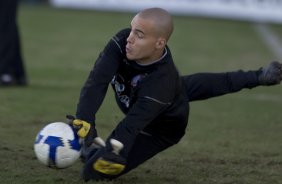 Durante o treino do Corinthians realizado esta tarde no campo do J. Malucelli, em Curitiba; o prximo jogo do time ser na proxima 4a. feira, 01/07, contra o Internacional/RS, no Beira-Rio, na deciso da Copa do Brasil 2009