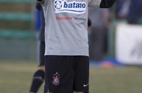 Durante o treino do Corinthians realizado esta tarde no campo do J. Malucelli, em Curitiba; o prximo jogo do time ser na proxima 4a. feira, 01/07, contra o Internacional/RS, no Beira-Rio, na deciso da Copa do Brasil 2009