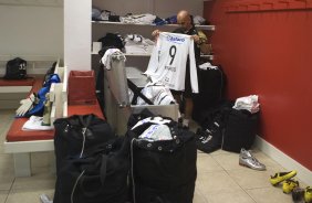 INTERNACIONAL/RS X CORINTHIANS/SP - Os vestiários antes da partida realizada esta noite no estádio Beira-Rio, em Porto Alegre, no jogo de decisão da Copa do Brasil 2009