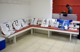 INTERNACIONAL/RS X CORINTHIANS/SP - Os vestiários antes da partida realizada esta noite no estádio Beira-Rio, em Porto Alegre, no jogo de decisão da Copa do Brasil 2009