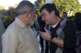 INTERNACIONAL/RS X CORINTHIANS/SP - O presidente do Corinthians Andres Sanchez e recebido no Palacio da Alvorara pelo Presidente Luiz Inacio Lula da Silva que queria cumprimentar o time que ontem conquistou a Copa do Brasil 2009 em Porto Alegre, aps empate por 2x2 com o time do Internacional/RS