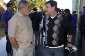 INTERNACIONAL/RS X CORINTHIANS/SP - O presidente do Corinthians Andres Sanchez e recebido no Palacio da Alvorara pelo Presidente Luiz Inacio Lula da Silva que queria cumprimentar o time que ontem conquistou a Copa do Brasil 2009 em Porto Alegre, aps empate por 2x2 com o time do Internacional/RS