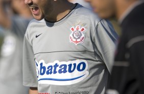 Durante o treino do Corinthians esta tarde no Parque Ecológico do Tiete, zona leste da cidade; o próximo jogo do time será amanhã, 4a. feira, 08/07, contra o Fluminense, no Pacaembu, pelo Campeonato Brasileiro 2009