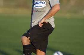Durante o treino do Corinthians esta tarde no Parque Ecológico do Tiete, zona leste da cidade; o próximo jogo do time será amanhã, 4a. feira, 08/07, contra o Fluminense, no Pacaembu, pelo Campeonato Brasileiro 2009