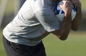 Durante o treino do Corinthians esta tarde no Parque Ecológico do Tiete, zona leste da cidade; o próximo jogo do time será amanhã, 4a. feira, 08/07, contra o Fluminense, no Pacaembu, pelo Campeonato Brasileiro 2009