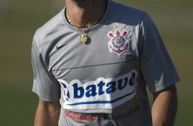 Durante o treino do Corinthians esta tarde no Parque Ecológico do Tiete, zona leste da cidade; o próximo jogo do time será amanhã, 4a. feira, 08/07, contra o Fluminense, no Pacaembu, pelo Campeonato Brasileiro 2009