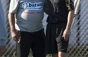 Durante o treino do Corinthians esta tarde no Parque Ecolgico do Tiete, zona leste da cidade; o prximo jogo do time ser amanh, 4a. feira, 08/07, contra o Fluminense, no Pacaembu, pelo Campeonato Brasileiro 2009