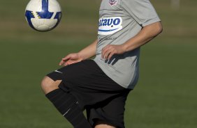 Durante o treino do Corinthians esta tarde no Parque Ecológico do Tiete, zona leste da cidade; o próximo jogo do time será amanhã, 4a. feira, 08/07, contra o Fluminense, no Pacaembu, pelo Campeonato Brasileiro 2009