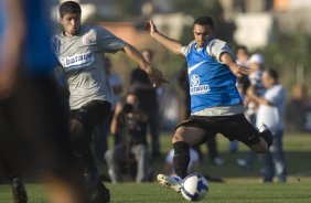 Durante o treino do Corinthians esta tarde no Parque Ecolgico do Tiete, zona leste da cidade; o prximo jogo do time ser amanh, 4a. feira, 08/07, contra o Fluminense, no Pacaembu, pelo Campeonato Brasileiro 2009