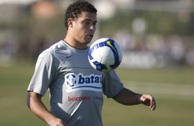 Durante o treino do Corinthians esta tarde no Parque Ecolgico do Tiete, zona leste da cidade; o prximo jogo do time ser amanh, 4a. feira, 08/07, contra o Fluminense, no Pacaembu, pelo Campeonato Brasileiro 2009