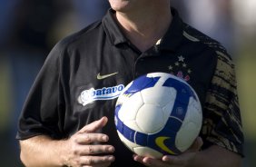 Durante o treino do Corinthians esta tarde no Parque Ecológico do Tiete, zona leste da cidade; o próximo jogo do time será amanhã, 4a. feira, 08/07, contra o Fluminense, no Pacaembu, pelo Campeonato Brasileiro 2009
