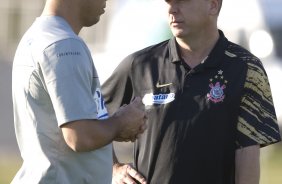 Durante o treino do Corinthians esta tarde no Parque Ecológico do Tiete, zona leste da cidade; o próximo jogo do time será amanhã, 4a. feira, 08/07, contra o Fluminense, no Pacaembu, pelo Campeonato Brasileiro 2009