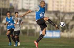 Durante o treino do Corinthians esta tarde no Parque Ecológico do Tiete, zona leste da cidade; o próximo jogo do time será amanhã, 4a. feira, 08/07, contra o Fluminense, no Pacaembu, pelo Campeonato Brasileiro 2009