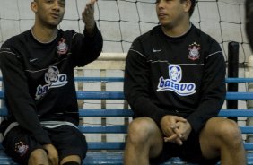 Durante o treino do Corinthians realizado esta manh no ginasio do Parque So Jorge, zona leste da cidade; o prximo jogo do time ser amanh, domingo, 12/07, contra o Grmio, no estdio Olmpico, pelo Campeonato Brasileiro 2009