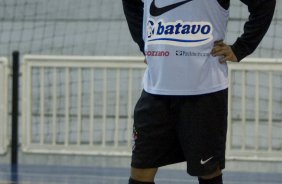 Durante o treino do Corinthians realizado esta manh no ginasio do Parque So Jorge, zona leste da cidade; o prximo jogo do time ser amanh, domingo, 12/07, contra o Grmio, no estdio Olmpico, pelo Campeonato Brasileiro 2009