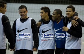 Durante o treino do Corinthians realizado esta manh no ginasio do Parque So Jorge, zona leste da cidade; o prximo jogo do time ser amanh, domingo, 12/07, contra o Grmio, no estdio Olmpico, pelo Campeonato Brasileiro 2009