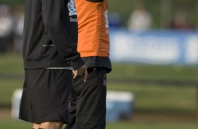 Durante o treino do Corinthians realizado esta tarde no Parque Ecológico do Tiete, zona leste da cidade; o próximo jogo do time será amanhã, quinta-feira, 16/07, contra o Sport Clube do Recife, no estádio do Pacaembu, pelo Campeonato Brasileiro 2009