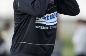 Durante o treino do Corinthians realizado esta tarde no Parque Ecológico do Tiete, zona leste da cidade; o próximo jogo do time será amanhã, quinta-feira, 16/07, contra o Sport Clube do Recife, no estádio do Pacaembu, pelo Campeonato Brasileiro 2009