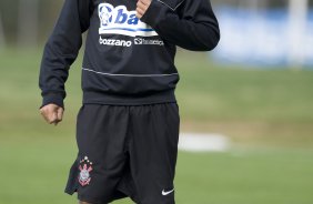 Durante o treino do Corinthians realizado esta tarde no Parque Ecolgico do Tiete, zona leste da cidade; o prximo jogo do time ser amanh, quinta-feira, 16/07, contra o Sport Clube do Recife, no estdio do Pacaembu, pelo Campeonato Brasileiro 2009