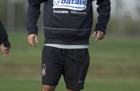 Durante o treino do Corinthians realizado esta tarde no Parque Ecológico do Tiete, zona leste da cidade; o próximo jogo do time será amanhã, quinta-feira, 16/07, contra o Sport Clube do Recife, no estádio do Pacaembu, pelo Campeonato Brasileiro 2009