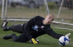 Durante o treino do Corinthians realizado esta tarde no Parque Ecológico do Tiete, zona leste da cidade; o próximo jogo do time será amanhã, quinta-feira, 16/07, contra o Sport Clube do Recife, no estádio do Pacaembu, pelo Campeonato Brasileiro 2009
